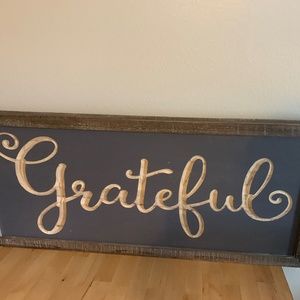"Grateful" sign